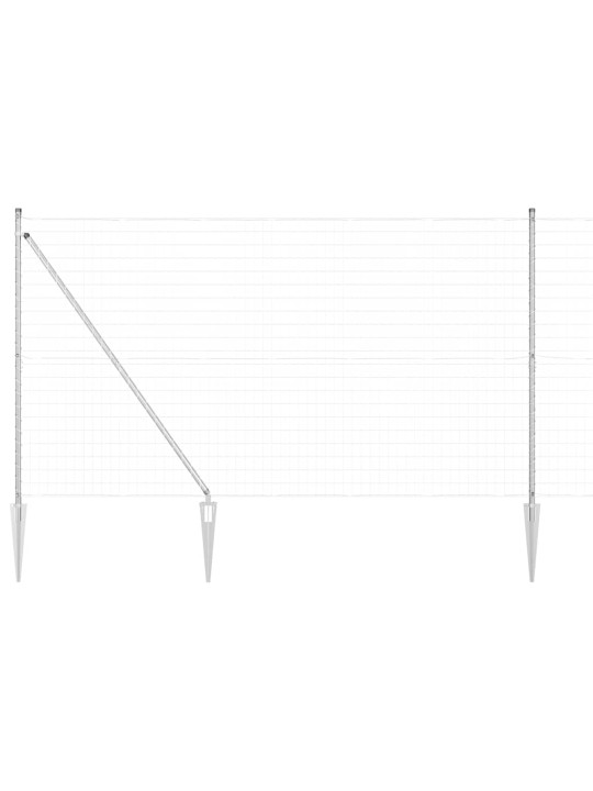 Aed koos postidega hõbedane 1.6 x 10 m teras