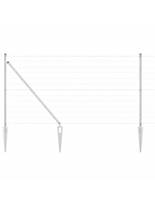 Aed koos postidega hõbedane 1 x 10 m teras