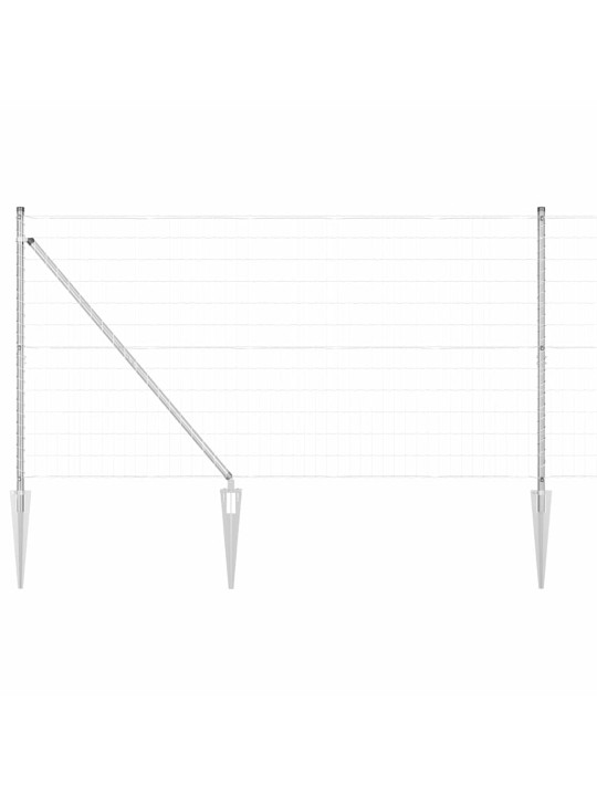 Aed koos postidega hõbedane 1.2 x 10 m teras