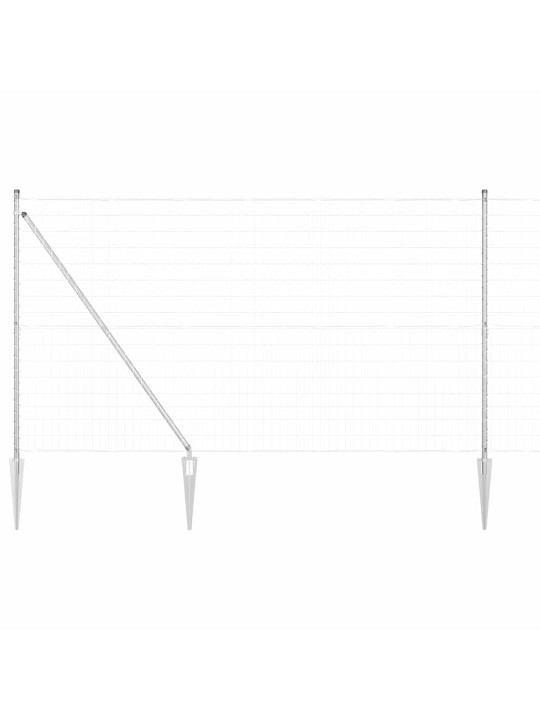 Aed koos postidega hõbedane 1.5 x 10 m teras