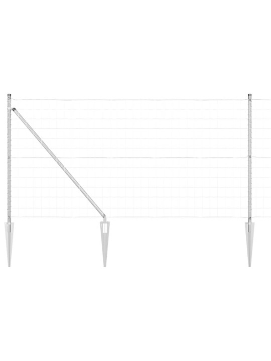 Aed koos postidega hõbedane 1 x 10 m teras