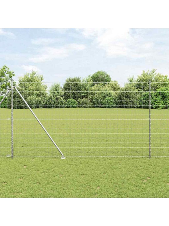 Aed koos postidega hõbedane 1.5 x 10 m teras