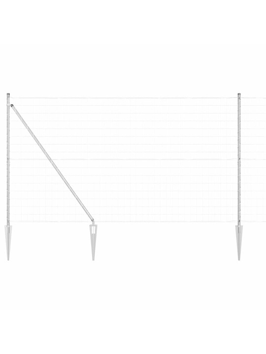 Aed koos postidega hõbedane 1.5 x 10 m teras