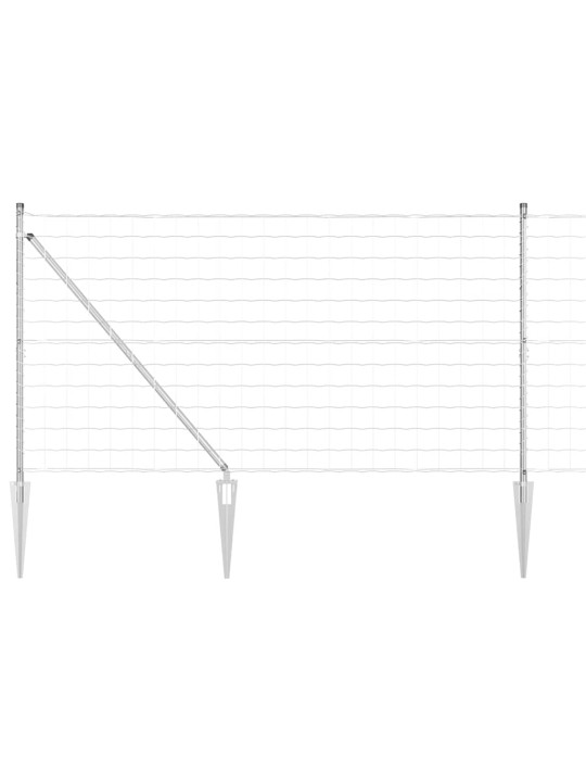 Aed koos postidega hõbedane 1.2 x 10 m teras