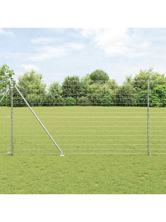 Aed koos postidega hõbedane 1.5 x 10 m teras