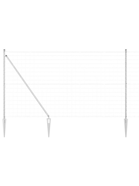 Aed koos postidega hõbedane 1.5 x 10 m teras