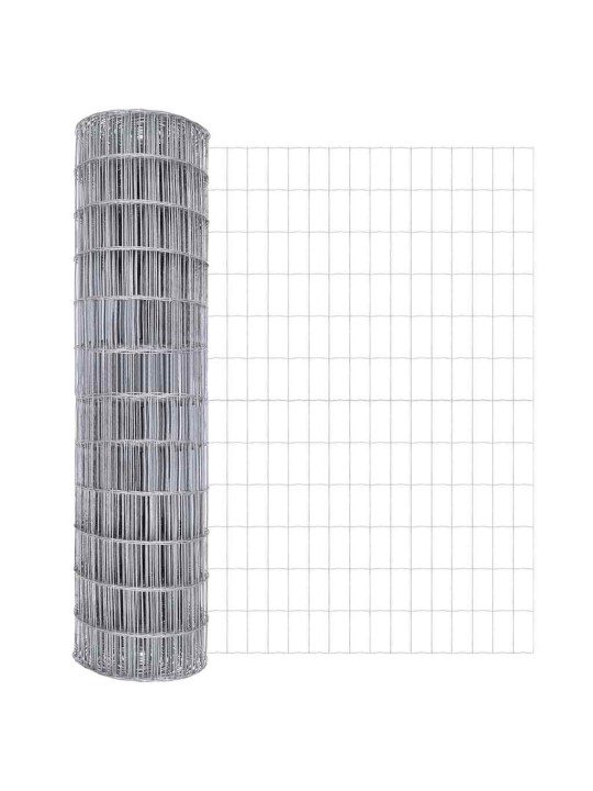 Aed koos postidega hõbedane 1.2 x 25 m teras
