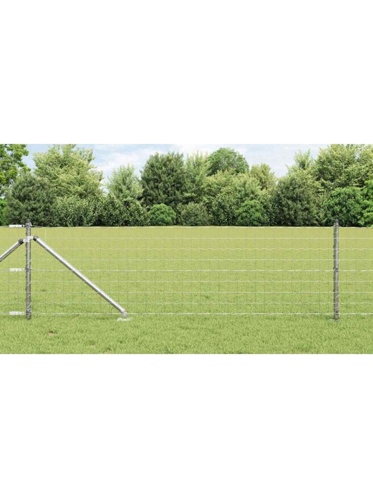 Aed koos postidega hõbedane 0.4 x 10 m teras