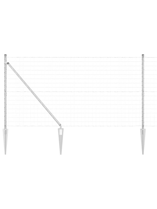 Aed koos postidega hõbedane 1.2 x 10 m teras