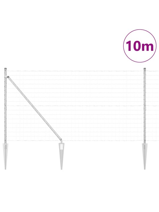 Aed koos postidega hõbedane 1.4 x 10 m teras
