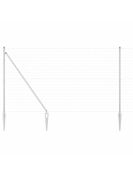 Aed koos postidega hõbedane 1.5 x 10 m teras