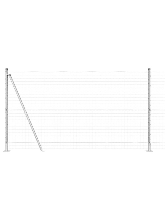 Aed koos postidega hõbedane 1.2 x 10 m teras