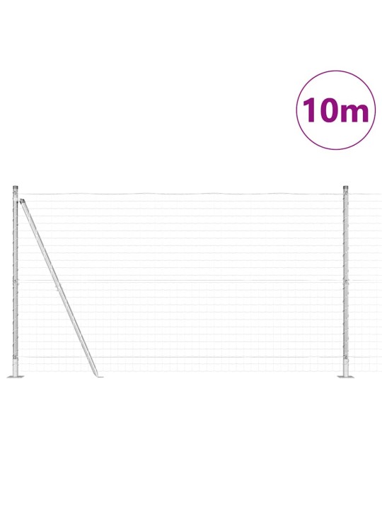 Aed koos postidega hõbedane 1.2 x 10 m teras