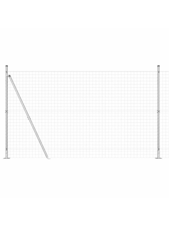Aed koos postidega hõbedane 1.4 x 10 m teras