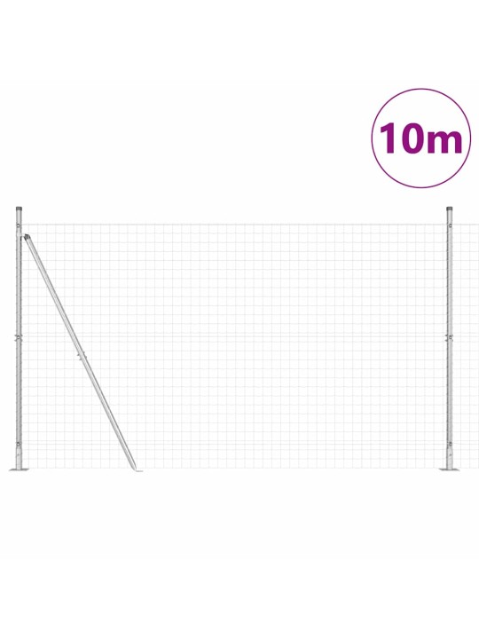 Aed koos postidega hõbedane 1.4 x 10 m teras