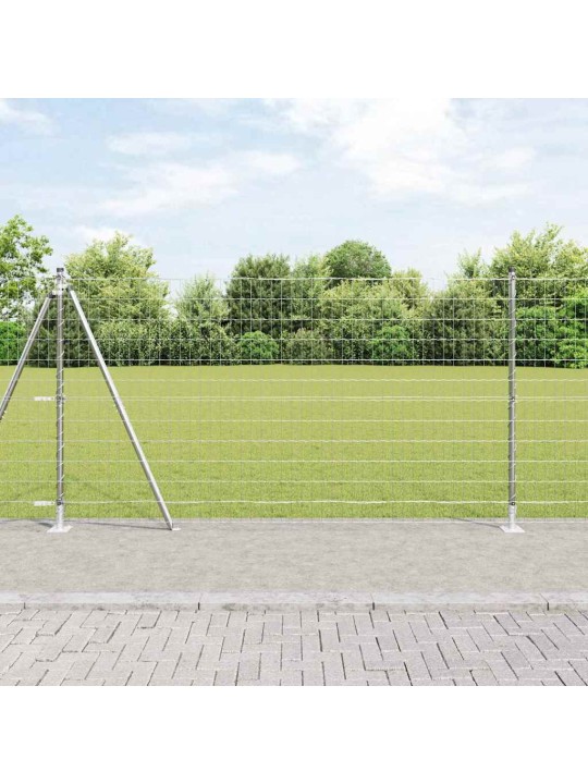 Aed koos postidega hõbedane 1.2 x 10 m teras