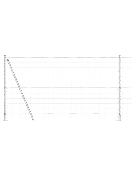 Aed koos postidega hõbedane 1.2 x 10 m teras