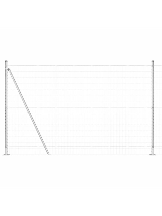 Aed koos postidega hõbedane 1.4 x 10 m teras
