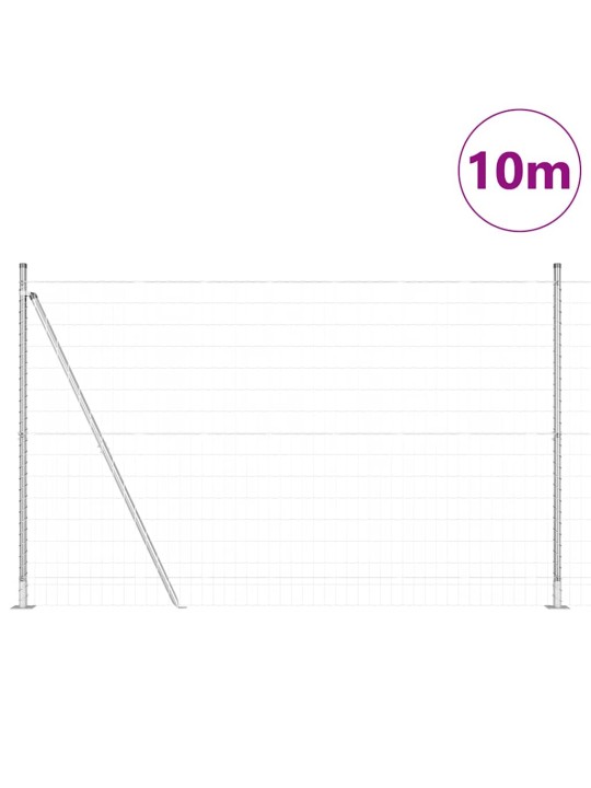 Aed koos postidega hõbedane 1.4 x 10 m teras