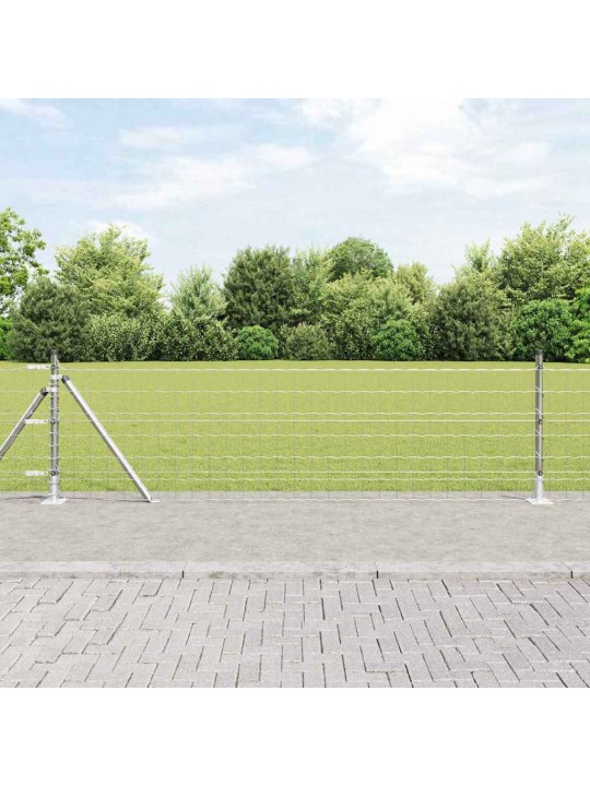 Aed koos postidega hõbedane 0.4 x 10 m teras