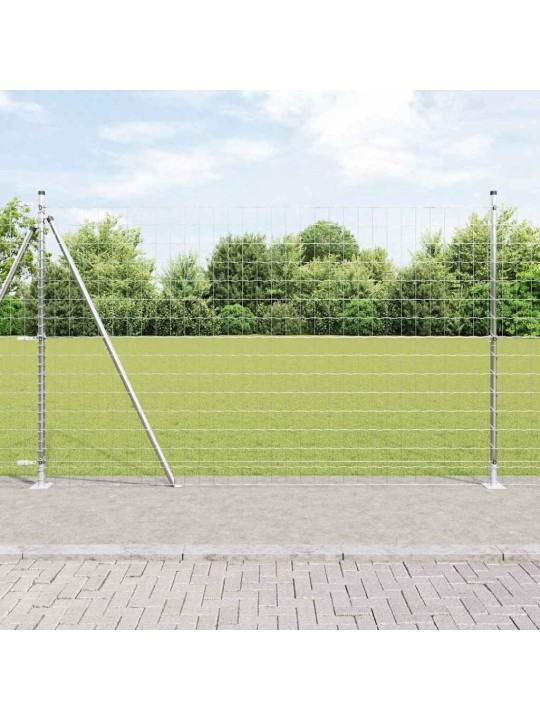 Aed koos postidega hõbedane 1.5 x 10 m teras