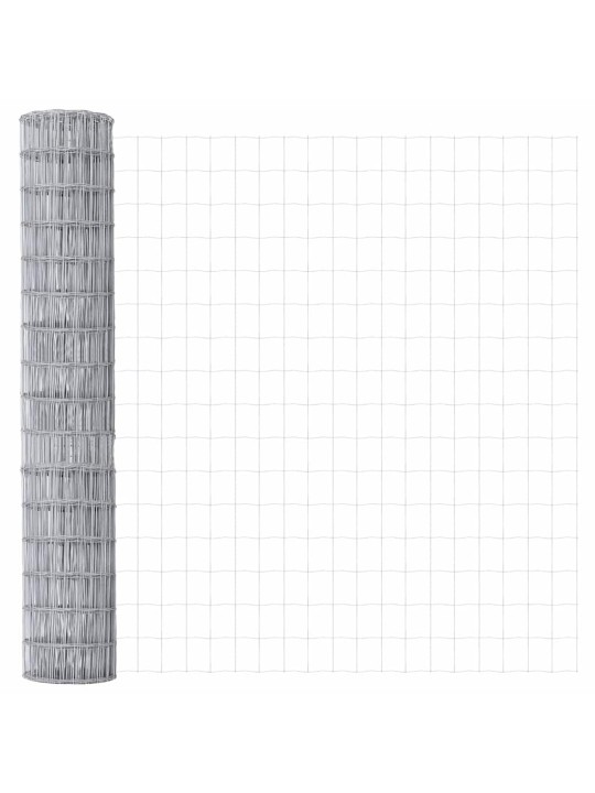 Aed koos postidega hõbedane 1.5 x 10 m teras