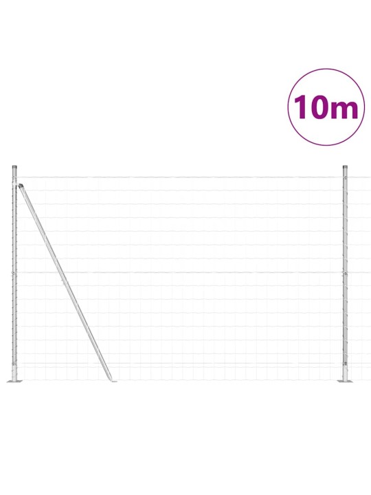 Aed koos postidega hõbedane 1.5 x 10 m teras