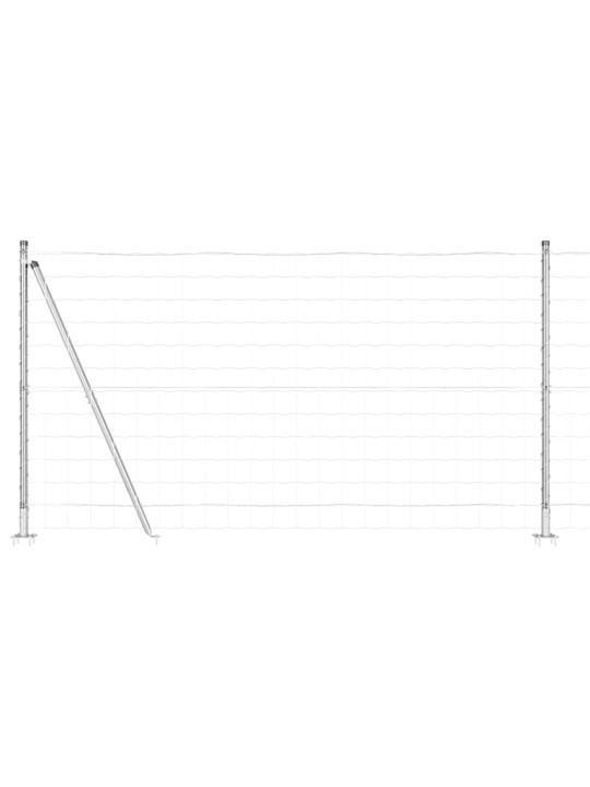 Aed koos postidega hõbedane 1.2 x 10 m teras