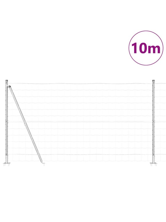 Aed koos postidega hõbedane 1.2 x 10 m teras