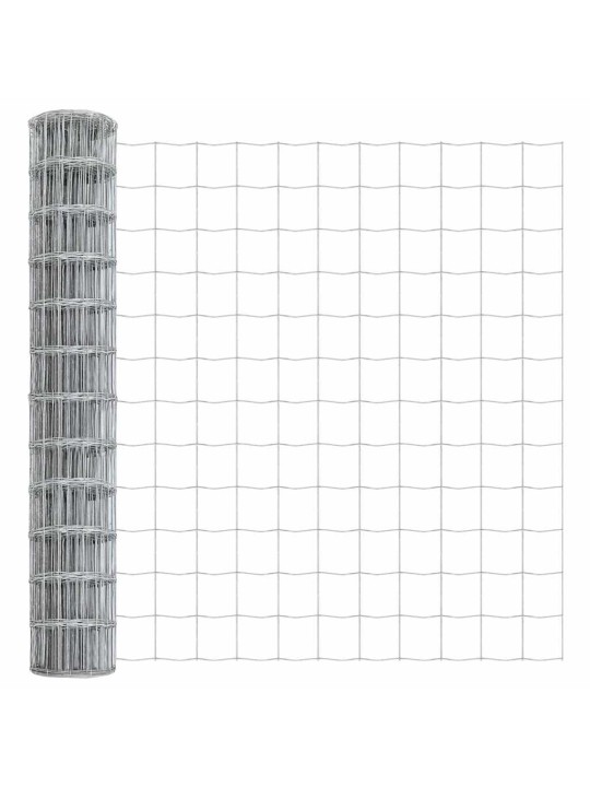 Aed koos postidega hõbedane 0.8 x 25 m teras