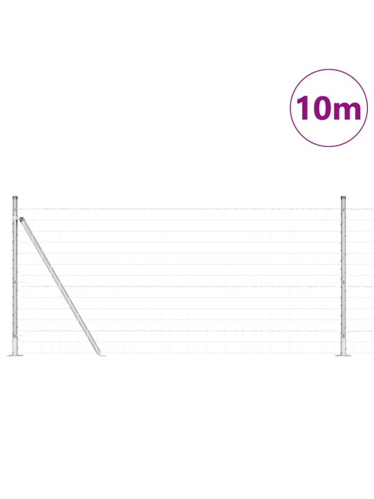 Aed koos postidega hõbedane 1 x 10 m teras