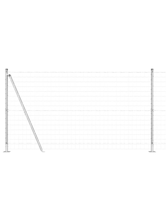 Aed koos postidega hõbedane 1.2 x 10 m teras