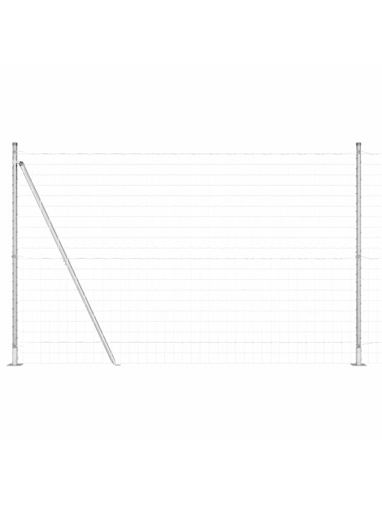 Aed koos postidega hõbedane 1.4 x 10 m teras