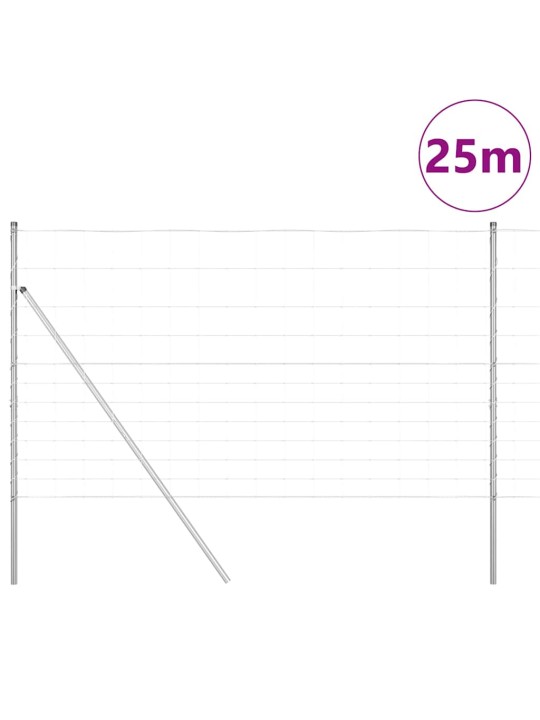 Karjamaa-aed hõbedane 25 x 1.4 m tsingitud teras