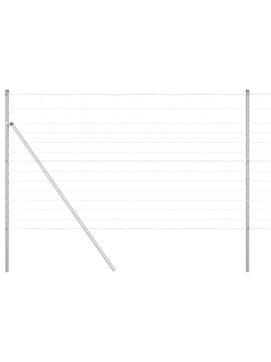 Karjamaa-aed hõbedane 25 x 1.4 m tsingitud teras