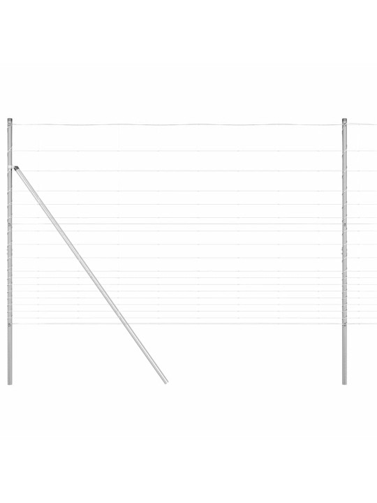 Karjamaa-aed hõbedane 25 x 1.5 m tsingitud teras