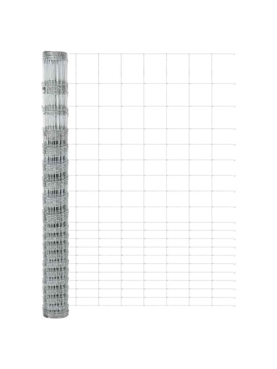 Karjamaa-aed hõbedane 25 x 1.6 m tsingitud teras