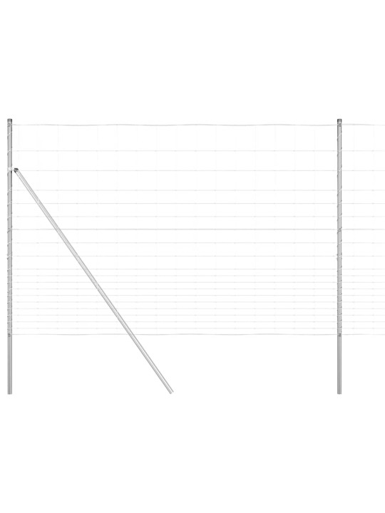 Karjamaa-aed hõbedane 25 x 1.6 m tsingitud teras