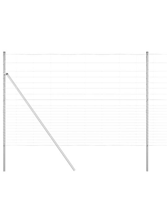 Karjamaa-aed hõbedane 25 x 1.6 m tsingitud teras