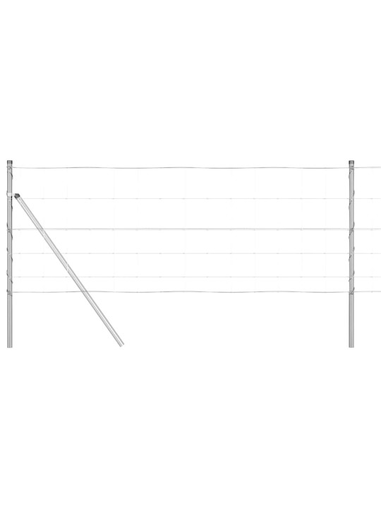 Karjamaa-aed hõbedane 50 x 0.8 m tsingitud teras