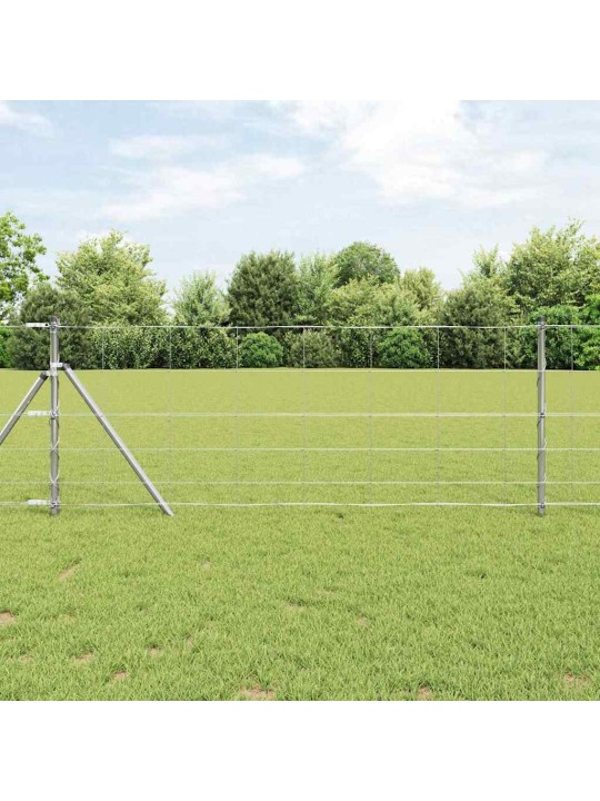 Karjamaa-aed hõbedane 50 x 0.8 m tsingitud teras