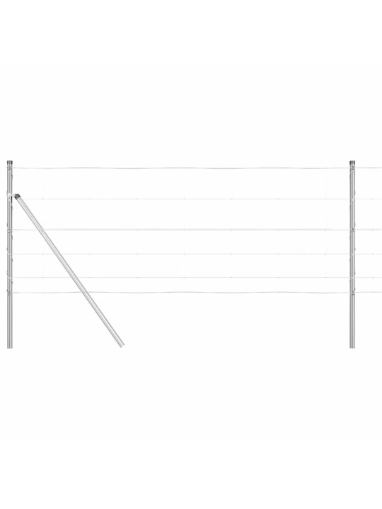 Karjamaa-aed hõbedane 50 x 0.8 m tsingitud teras