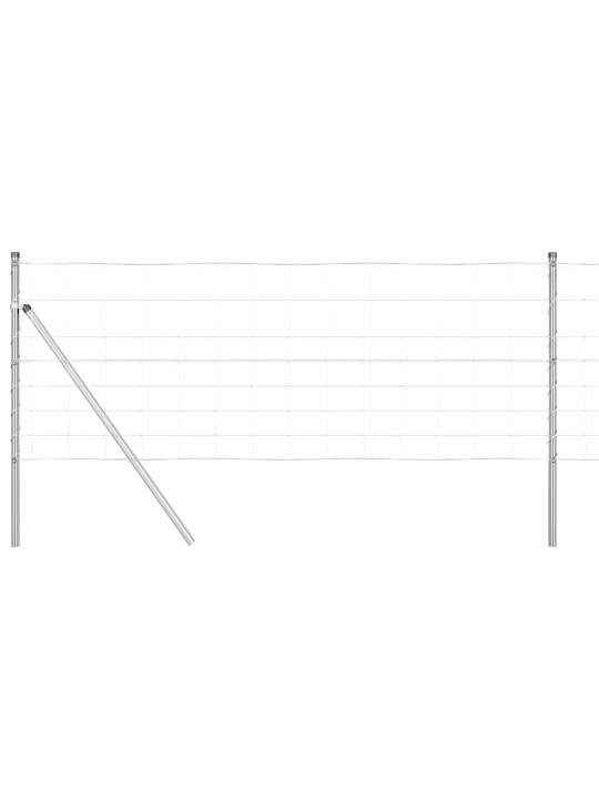 Karjamaa-aed hõbedane 50 x 0.8 m tsingitud teras