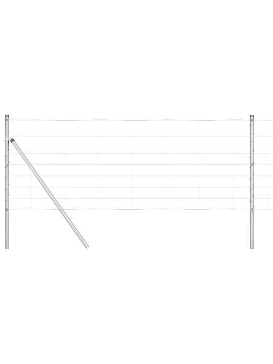 Karjamaa-aed hõbedane 50 x 0.8 m tsingitud teras