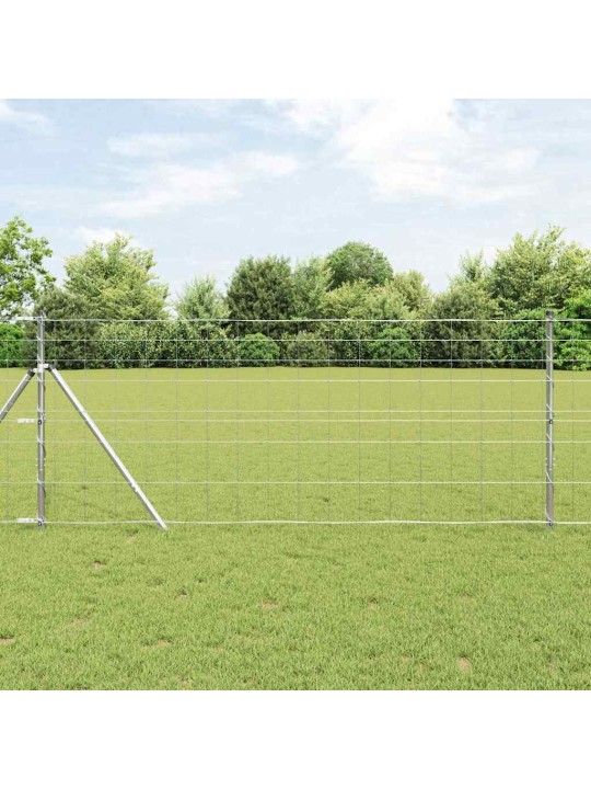 Karjamaa-aed hõbedane 50 x 1 m tsingitud teras