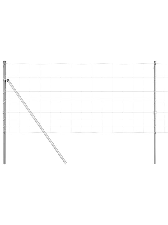 Karjamaa-aed hõbedane 50 x 1 m tsingitud teras