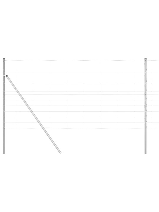 Karjamaa-aed hõbedane 50 x 1.2 m tsingitud teras