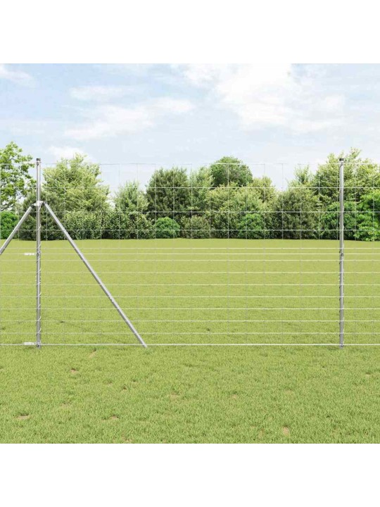 Karjamaa-aed hõbedane 50 x 1.5 m tsingitud teras