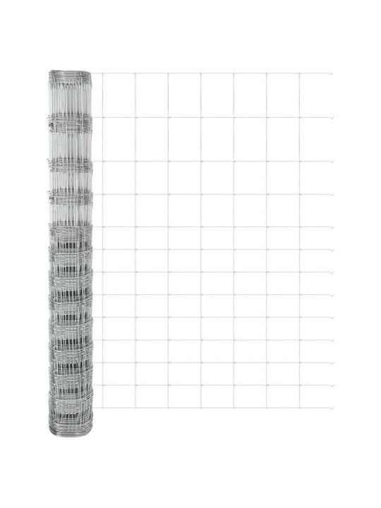 Karjamaa-aed hõbedane 50 x 1.5 m tsingitud teras