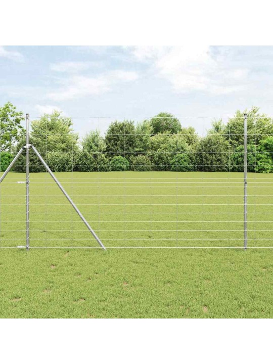 Karjamaa-aed hõbedane 50 x 1.5 m tsingitud teras